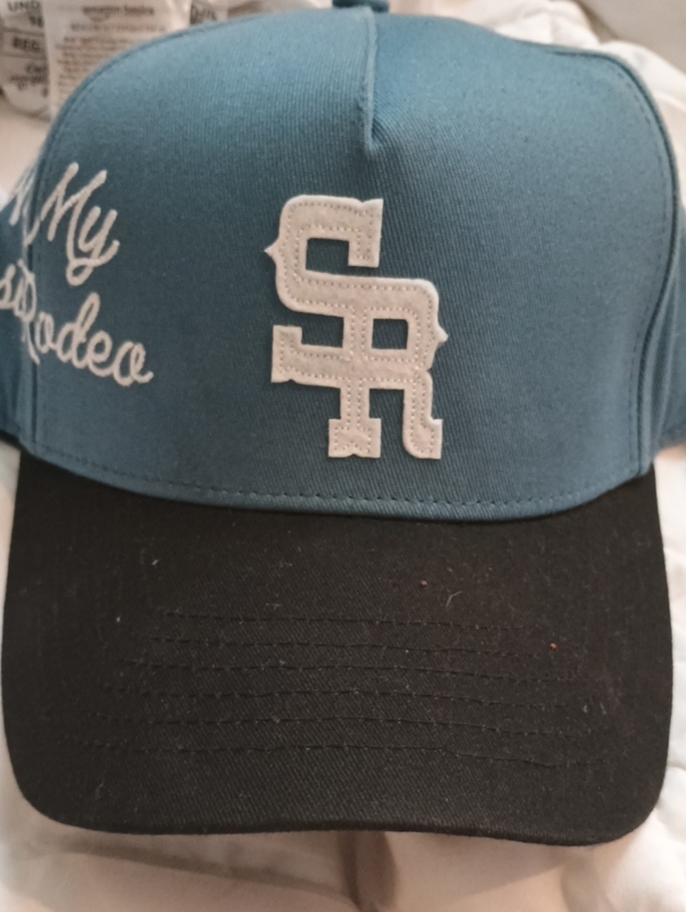 Stevenson Ranch Teal and Black Baseball Cap with White Logo